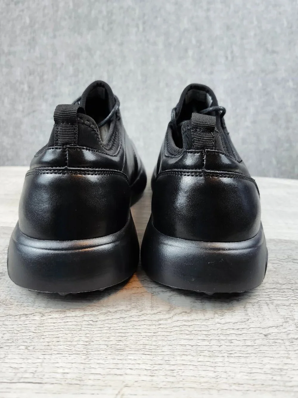 OrthoComfoot Men Size EU43 (US 10) Orthopedic Black Leather Dress Shoes